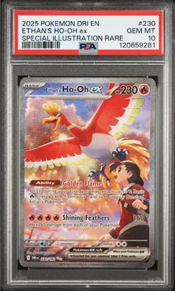 2025 POKEMON DRI EN-DESTINED RIVALS SIR #230 ETHAN'S HO-OH EX PSA 10 - Image 5