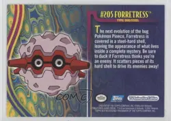 Forretress Topps Pokemon TV Animation Edition Johto League Champions #205 8d4 - Image 2