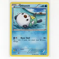 Pokemon TCG Oshawott 37/113 BW Legendary Treasures Regular Card EN-LP 2013 - Image 1