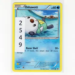 Pokemon TCG Oshawott 37/113 BW Legendary Treasures Regular Card EN-LP 2013 - Image 3