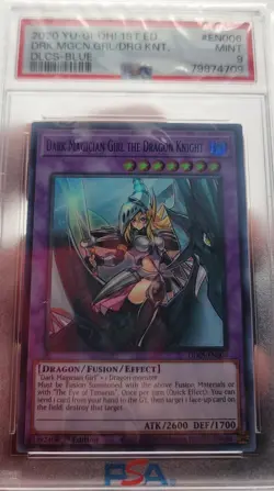 Yugioh PSA 9 MINT Dark Magician Girl the Dragon Knight (Blue) DLCS-EN006 1st Ed. - Image 3