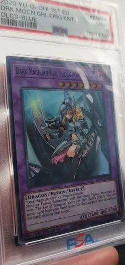 Yugioh PSA 9 MINT Dark Magician Girl the Dragon Knight (Blue) DLCS-EN006 1st Ed. - Image 5