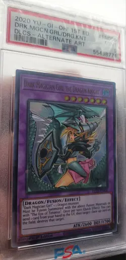 Yugioh PSA 9 MINT Dark Magician Girl the Dragon Knight Alt Art DLCS-EN006 1st Ed - Image 4