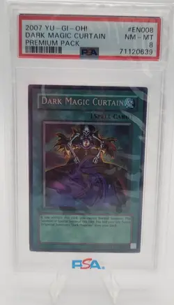 2007 Yugioh! Dark Magic Curtain PP01-EN008 Premium Pack 1 Unlimited PSA 9 Mint - Image 1