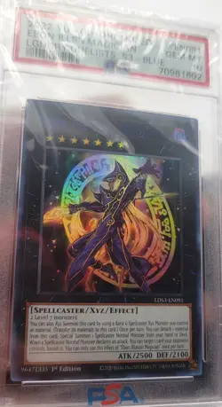 2022 Yugioh LDS3-EN091 Ebon Illusion Magician UR 1st PSA 10 Gem MinT Blue Name - Image 3