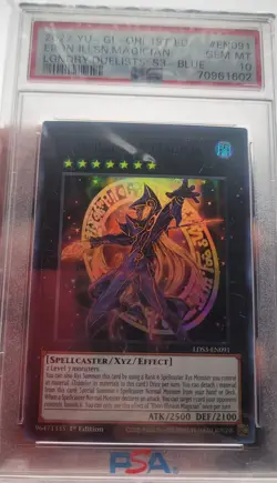 2022 Yugioh LDS3-EN091 Ebon Illusion Magician UR 1st PSA 10 Gem MinT Blue Name - Image 5