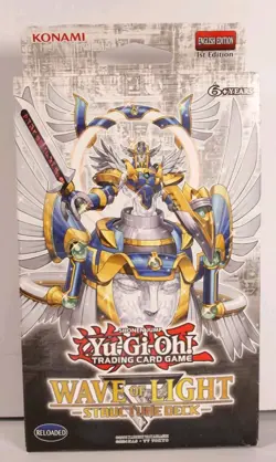 YUGIOH 1ST ED WAVE OF LIGHT STRUCTURE DECK FACTORY SEALED NEW - Image 1