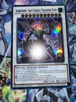 Yugioh Juraishin, The Cursed Thunder Ultra Rare Near Mint (READ DESCRIPTION) - Image 2