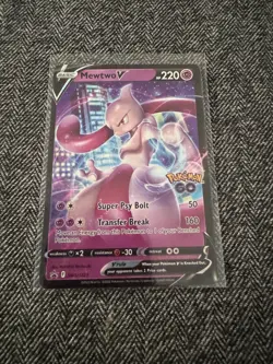 Mewtwo SWSH223 Black Star Promos GO Stamped Ultra Rare Holo Pokemon TCG 2022 NM - Image 3