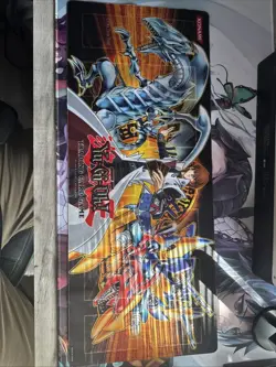 Yugioh Kaiba XYZ Dragon Blue-Eyes White Dragon Playmat Konami Gold Series 4 Mat - Image 1
