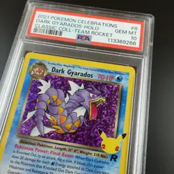 PSA 10 Dark Gyarados 8/82 Celebrations Classic Collection Holo Pokemon Card - Image 2