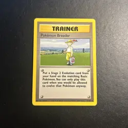 Pokemon Breeder 76/102 Base Set Pokemon Card Regular Rare Lightly Played LP - Image 1