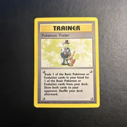 Pokemon Trader 77/102 Base Set Pokemon Card Regular Rare Moderately Played MP - Image 1