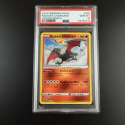 PSA 10 Radiant Charizard 020/159 Crown Zenith Holo Graded Pokemon Card - Image 1