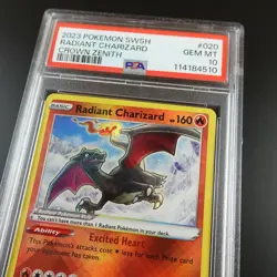 PSA 10 Radiant Charizard 020/159 Crown Zenith Holo Graded Pokemon Card - Image 2