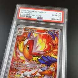 PSA 10 Infernape 173/167 Twilight Masquerade Holo Full Art Graded Pokemon Card - Image 2