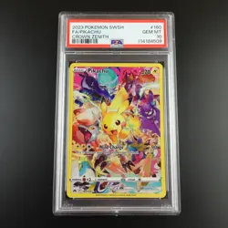 PSA 10 Pikachu 160/159 Crown Zenith Full Art Holo Graded Pokemon Card - Image 1