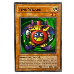 Yugioh CCG Collectable 1996 Konami Time Wizard Card - Image 1