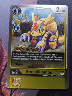 Digimon Card Game - Armadillomon - BT8-033 U Pre-Release Foil - Image 1