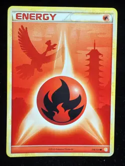 Fire Ho-oh Art Energy Pokemon Card HeartGold SoulSilver HGSS 116/123 NM-/LP+ - Image 1