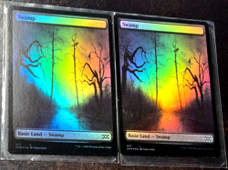 MTG Swamp x2 - Foil - Full Art - Double Masters 2XM 377 NM + Fast Shipping! - Image 1