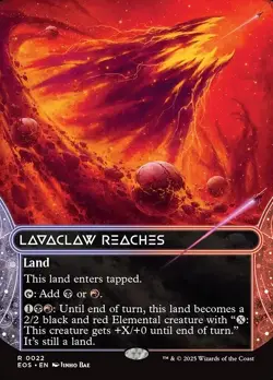 1x Lavaclaw Reaches (#22) - Extended Art NM Eng MTG - Edge of Eternities - Image 1