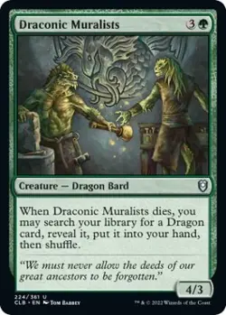 Foil - Draconic Muralists - 224 / NM / English MTG - Image 1