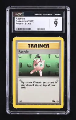 Recycle Pokemon 1999 Fossil #61 (CGC 9) - Image 1