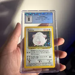 CGC 8 Chansey 1999 Base Set 3/102 Holo Pokemon Card psa - Image 3