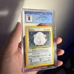 CGC 8 Chansey 1999 Base Set 3/102 Holo Pokemon Card psa - Image 4
