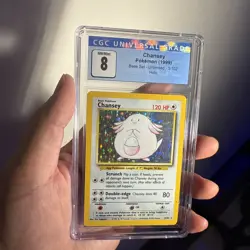 CGC 8 Chansey 1999 Base Set 3/102 Holo Pokemon Card psa - Image 5