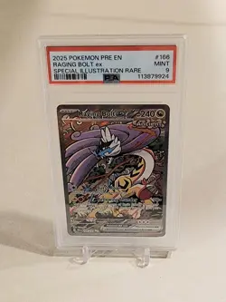 2025 POKEMON PRE EN-PRISMATIC EVOLUTIONS ILLUSTRATION RARE RAGING BOLT EX PSA 9 - Image 1