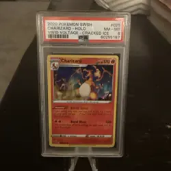 2020 POKEMON SWORD & SHIELD VIVID VOLTAGE CRACKED ICE #025 CHARIZARD-HOLO PSA 8 - Image 1