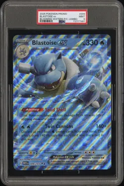 2025 POKEMON PROMO BLOOMING WATERS PREMIUM COLLECTION JUMBO BLASTOISE EX PSA 9 - Image 1
