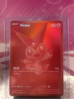 Red Victini English Pokemon Scarlet Violet Black Bolt & White Flare 172/086 - Image 1