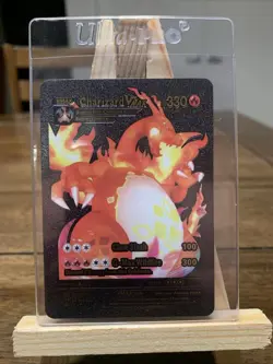Pokemon Charizard Vmax Black Foil Holo Textured Fan Art Card Nintendo - Image 1