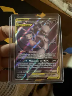 Mewtwo & Mew GX - 222/236 - Pokemon Unified Minds Sun & Moon Full Art Card NM - Image 2
