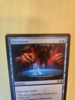 Crimped Divination Magic the gathering card m10 crimp damaged howard lyon art - Image 2