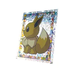 Pokemon Rare Merlin Eevee Prism Holo Pokemon Sticker Card S21 1999 Merlin - Image 3