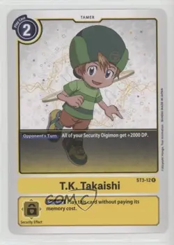 2021 Digimon Card Game - Starter Deck Heaven's Yellow Rare TK Takaishi gl9 - Image 1