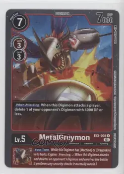 2021 Digimon Card Game - Classic Collection MetalGreymon #EX1-008.2 02l5 - Image 1