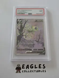 Celebi V Alternate Art PSA 9 MINT - 245/264 Fusion Strike Pokemon Card - Image 1