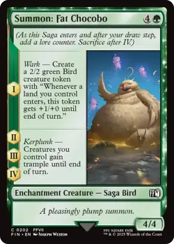 Foil - Summon: Fat Chocobo - 202 / NM / English MTG - Image 1