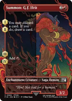 Foil - Summon: G.F. Ifrit (Borderless) - 369 / NM / Japanese MTG - Image 1