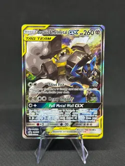 Lucario & Melmetal Tag Team GX Alt Full Art Promo SM192 Pokemon Card MP/DMG - Image 1