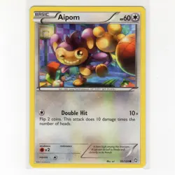 Pokemon TCG Aipom 99/124 BW Dragons Exalted Regular Common Card EN-LP 2012 - Image 1