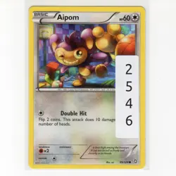 Pokemon TCG Aipom 99/124 BW Dragons Exalted Regular Common Card EN-LP 2012 - Image 3