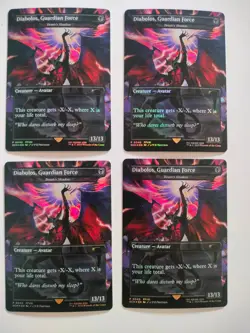 MTG FINAL FANTASY PROMO LOT FOIL DIABOLOS RARE PLAYSET 4X BUNDLE DEATH'S FORCE - Image 1