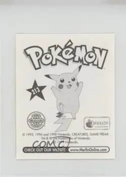 Zubat Merlin Pokemon Album Stickers #213 1999 0n64 - Image 2
