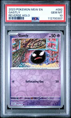 PSA 10 - 2023 POKEMON MEW EN 151 092 GASTLY | REVERSE | TOMOKAZU KOMIYA | POP 17 - Image 1